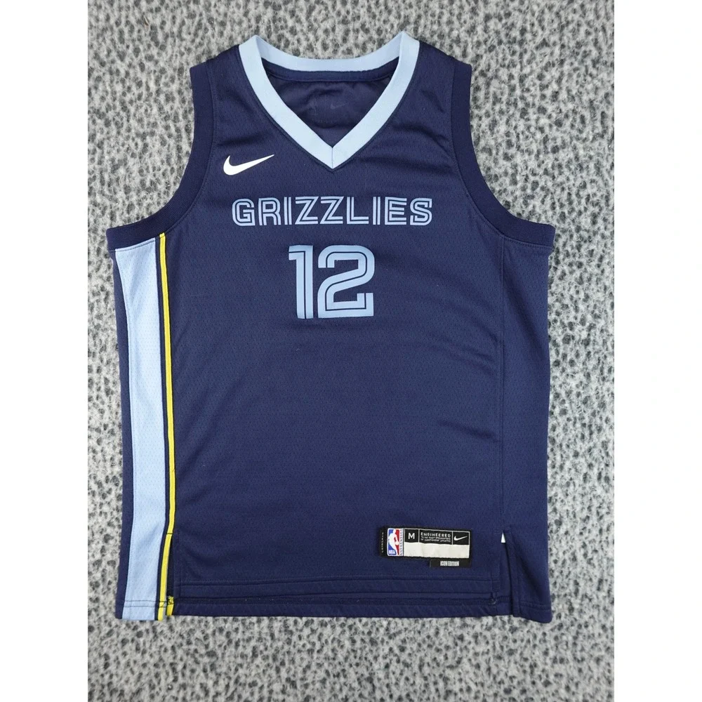 Nike Memphis Grizzlies Ja Morant Jersey Youth M Navy Icon Edition 12 NBASJ25